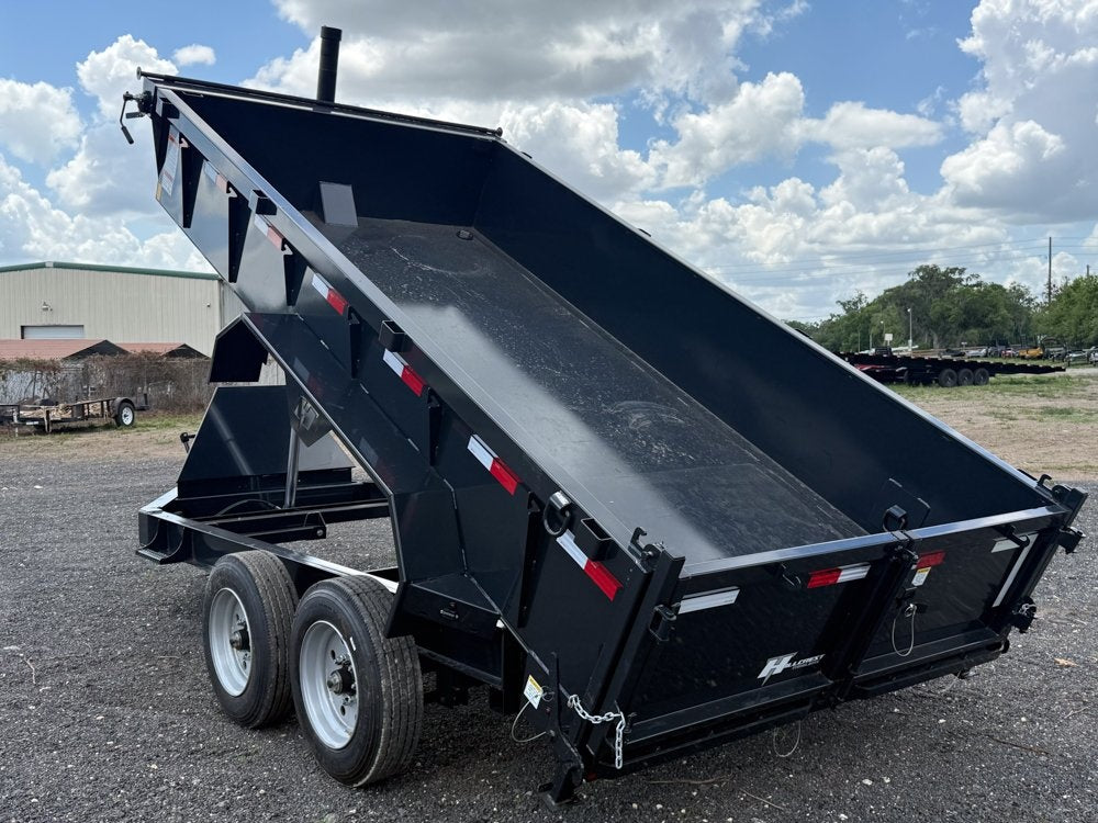 14' Dump Trailer BP 24" Side Walls - Telescopic lift - 8k Axles - Bumper Pull Dump - Dump Trailers - Stryker Dealership Group