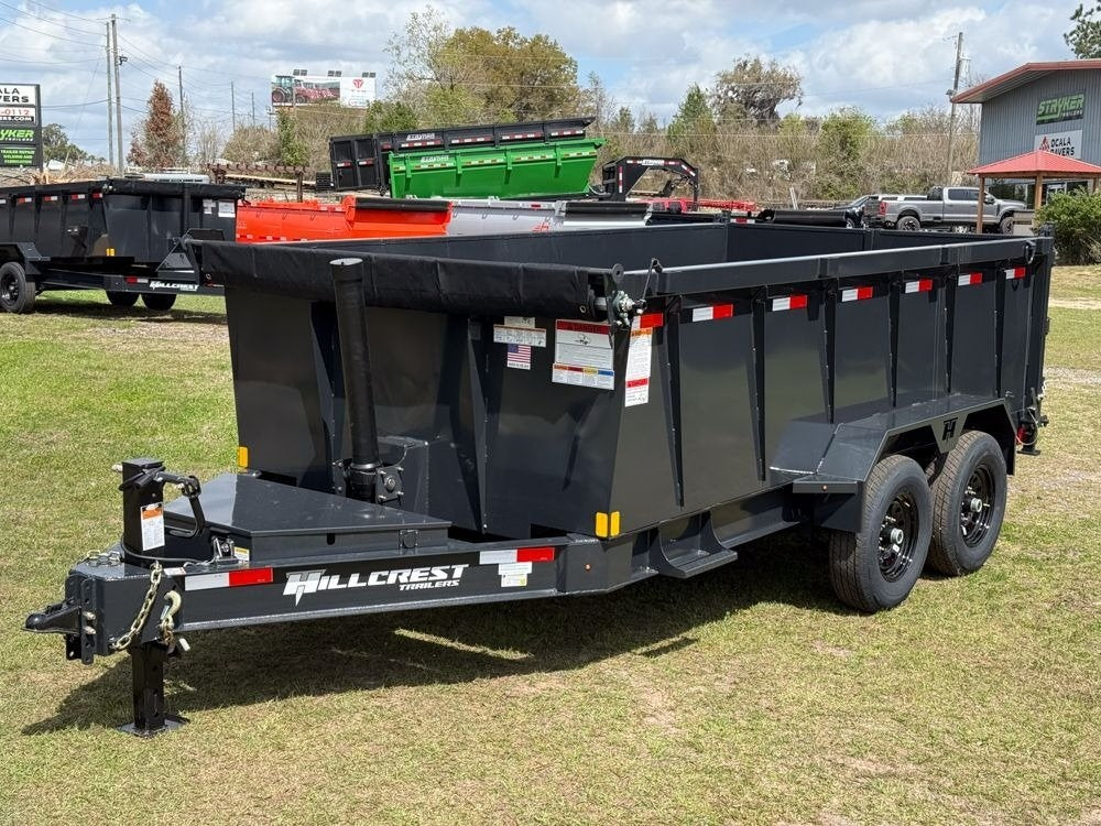14' Dump Trailer BP 40" Side Walls - Telescopic lift - 7k Axles - Bumper Pull Dump - Dump Trailers - Stryker Dealership Group