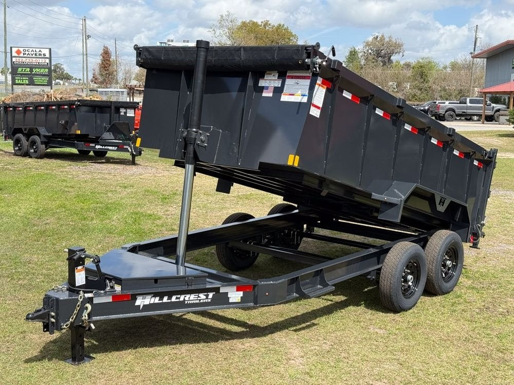 14' Dump Trailer BP 40" Side Walls - Telescopic lift - 7k Axles - Bumper Pull Dump - Dump Trailers - Stryker Dealership Group