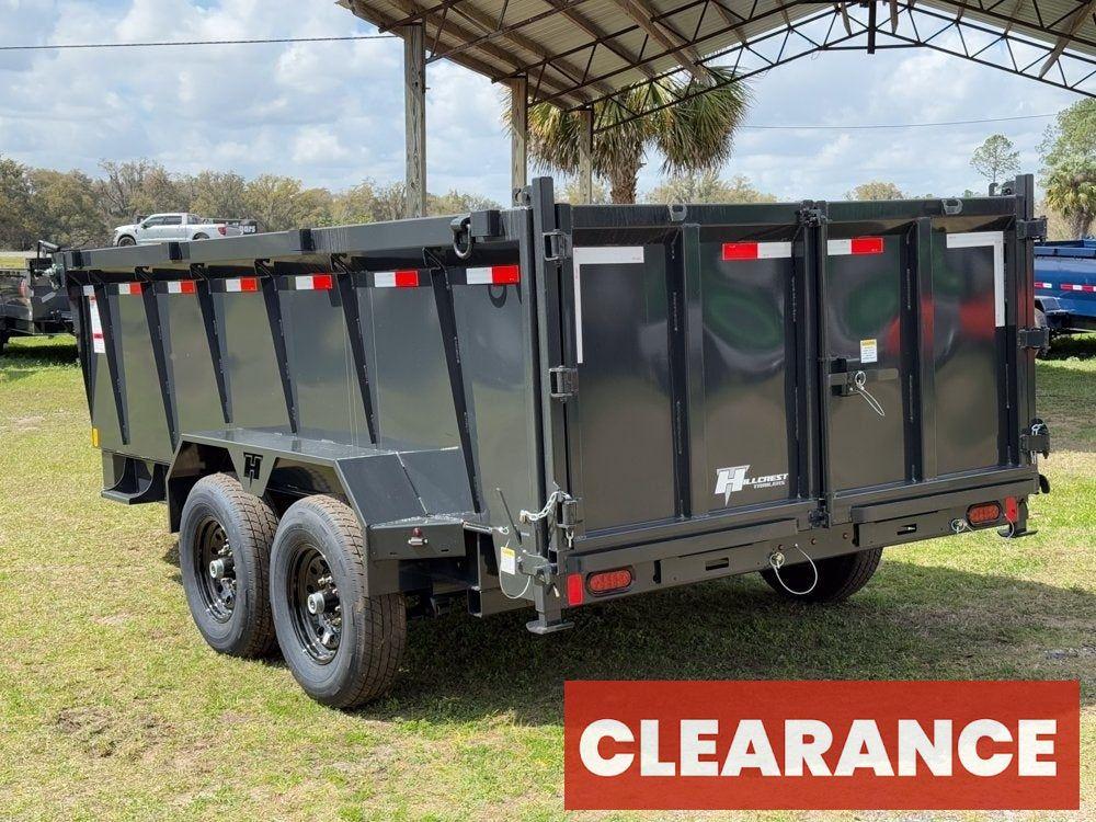 14' Dump Trailer BP 40" Side Walls - Telescopic lift - 7k Axles - Hydraulic Jack - Bumper Pull Dump - Dump Trailers - Stryker Dealership Group