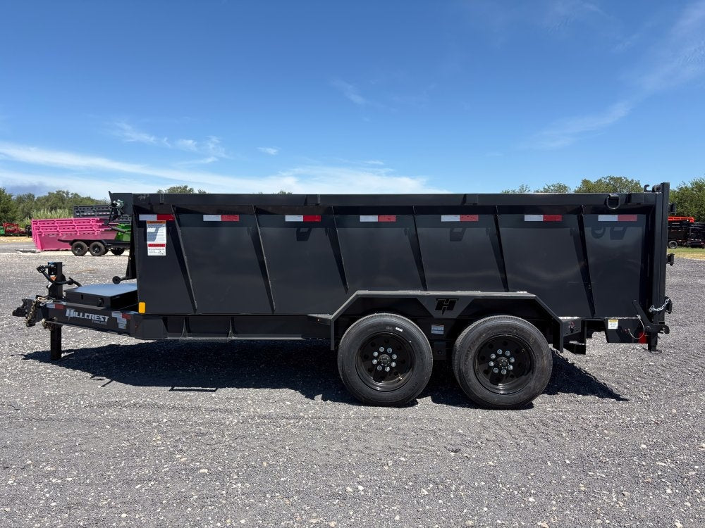14' Dump Trailer BP 40" Side Walls - Telescopic lift - 8k Axles - Bumper Pull Dump - Dump Trailers - Stryker Dealership Group
