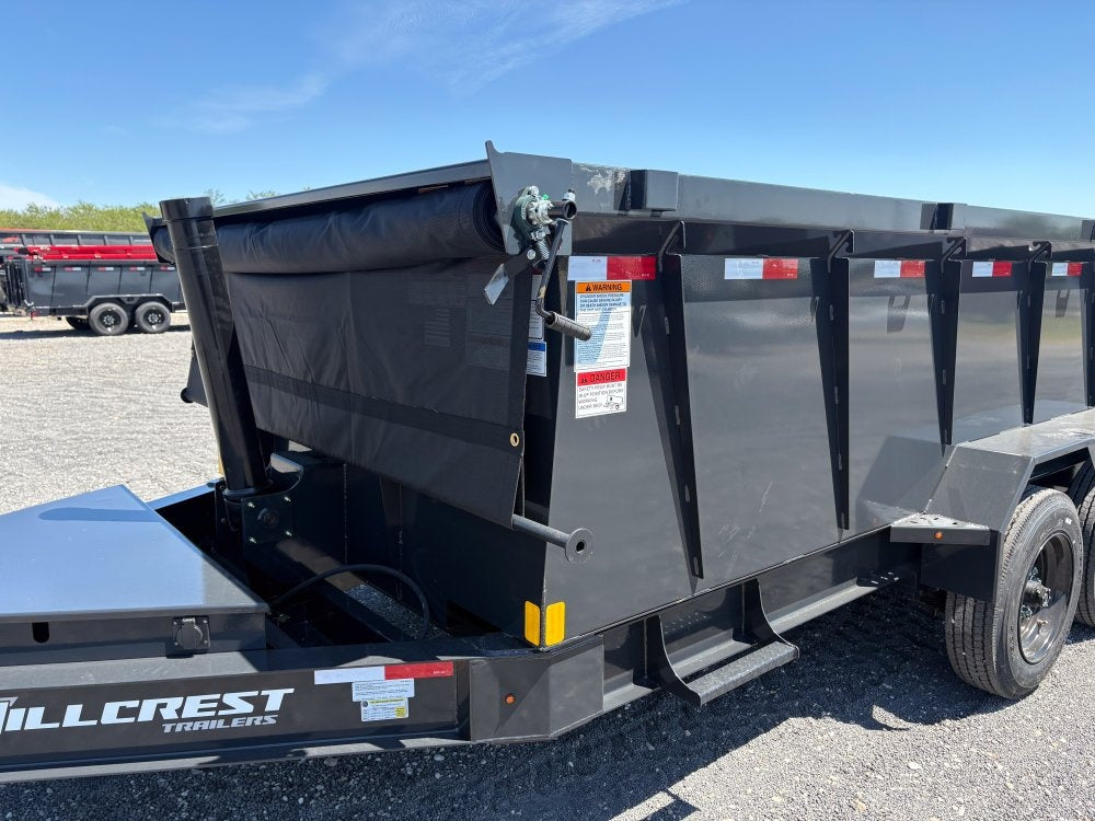 14' Dump Trailer BP 40" Side Walls - Telescopic lift - 8k Axles - Bumper Pull Dump - Dump Trailers - Stryker Dealership Group