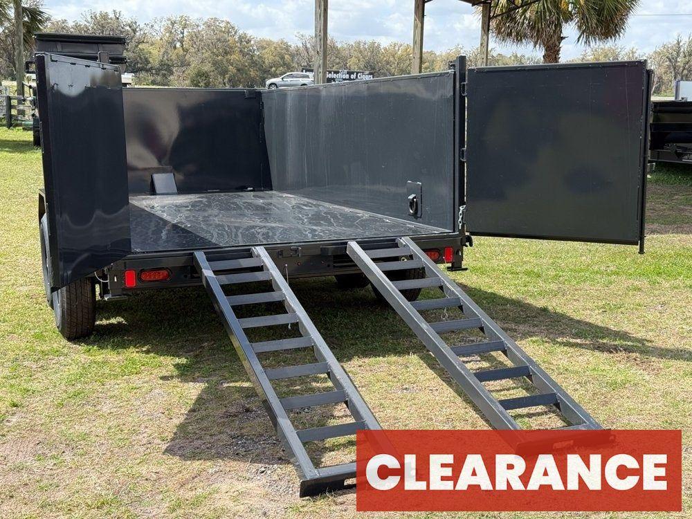 14' Dump Trailer BP 40" Side Walls - Telescopic lift - 8k Axles - Hydraulic Jack - Bumper Pull Dump - Dump Trailers - Stryker Dealership Group