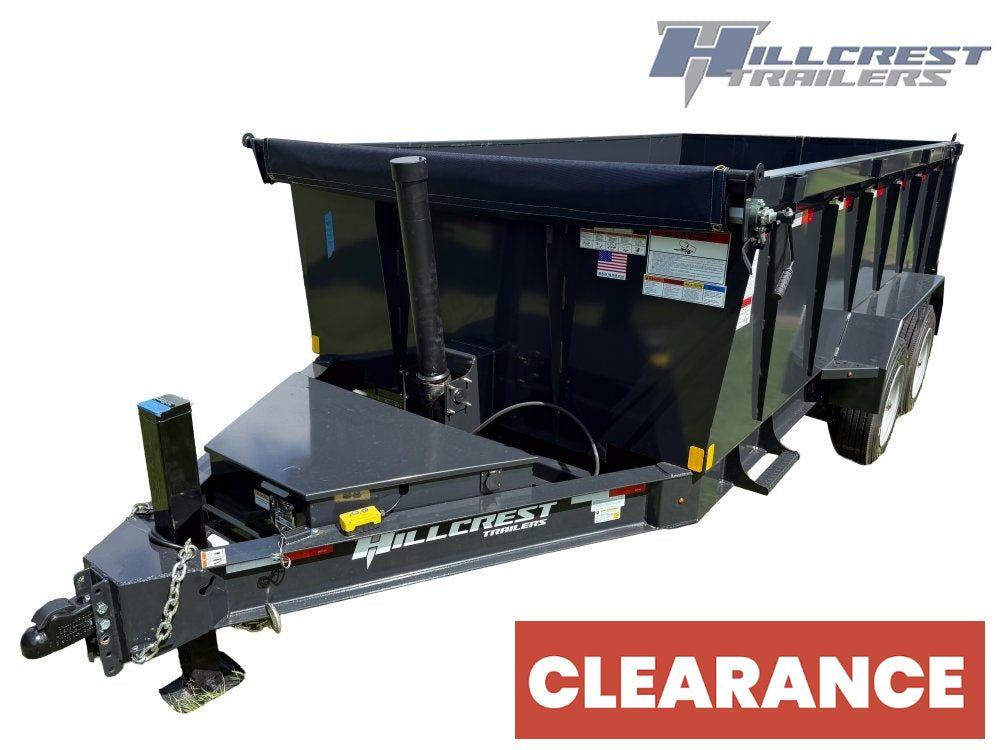14' Dump Trailer BP 40" Side Walls - Telescopic lift - 8k Axles - Hydraulic Jack - Bumper Pull Dump - Dump Trailers - Stryker Dealership Group
