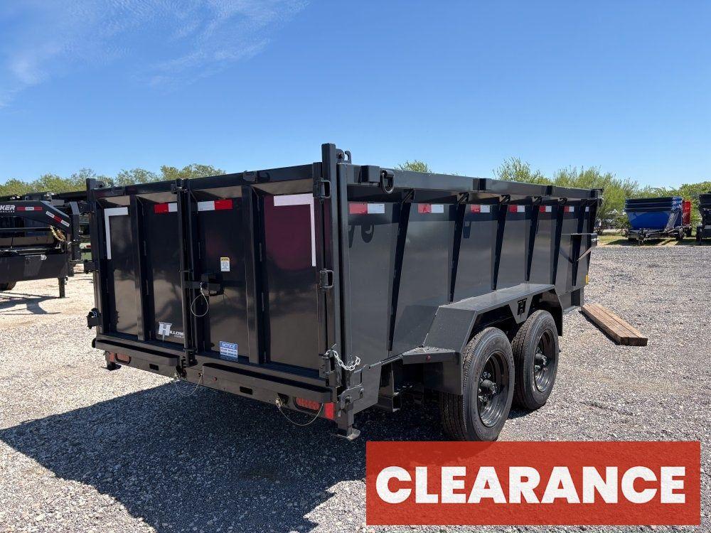 14' Dump Trailer BP 40" Side Walls - Telescopic lift - 8k Axles - Hydraulic Jack - Bumper Pull Dump - Dump Trailers - Stryker Dealership Group