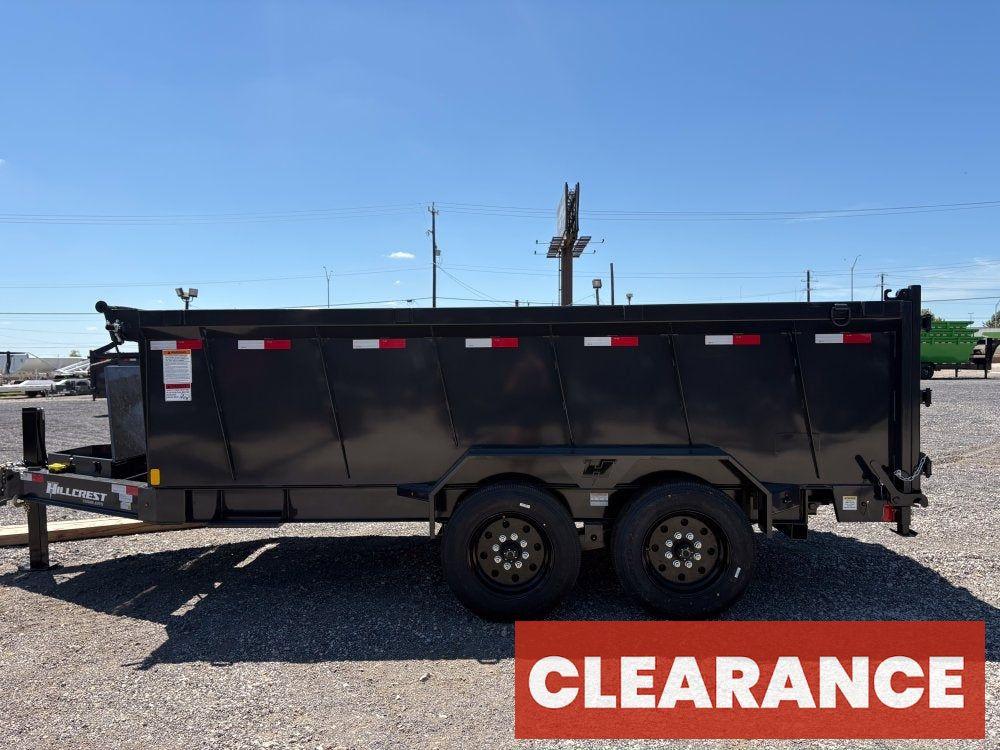 14' Dump Trailer BP 40" Side Walls - Telescopic lift - 8k Axles - Hydraulic Jack - Bumper Pull Dump - Dump Trailers - Stryker Dealership Group