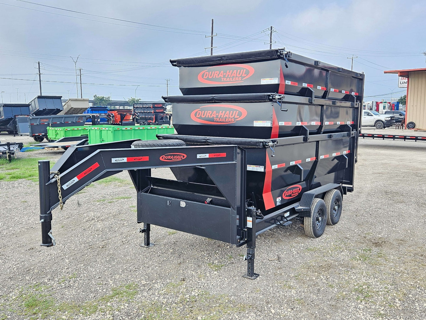 14' Dura Haul GN Roll Off Bundle (2) 7k Axles + 3 Bins ROP008855 - Roll Off Packages - Stryker Dealership Group