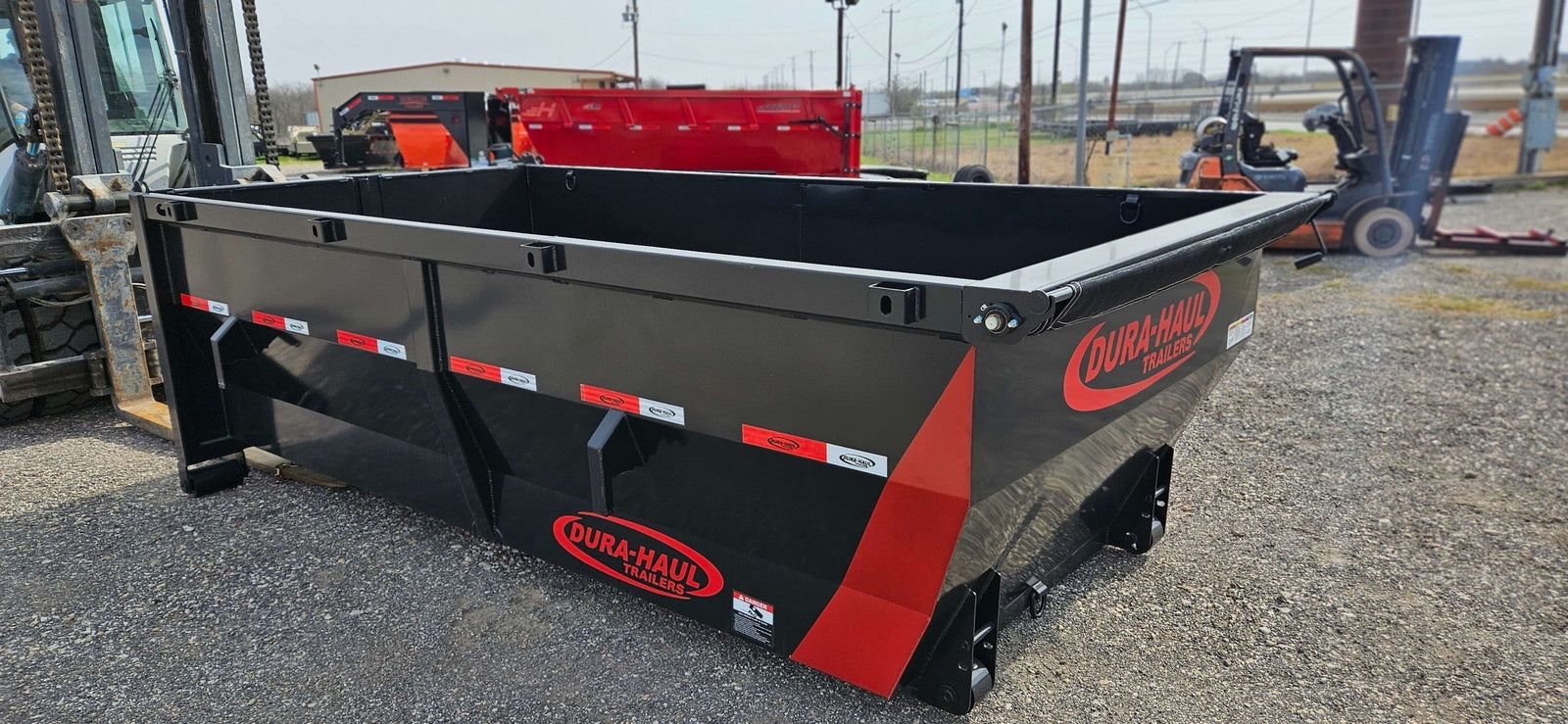 14' Dura-Haul Roll Off Bin 4' Walls - Black DH8855C - Roll Off Bins - Stryker Dealership Group