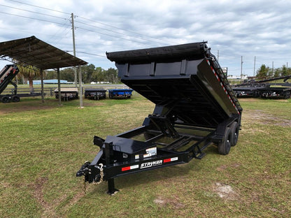 14' EDT Dump Trailer 20" Side Walls - 10 ga Floor - 521 Scissor Lift - 3 Way Gate 002108 - Dump Trailers - Stryker Dealership Group