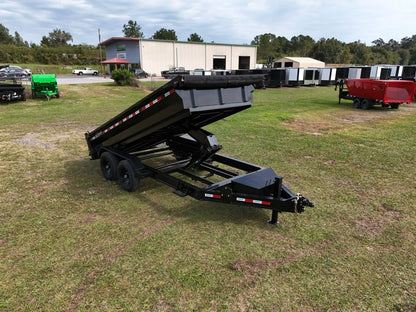 14' EDT Dump Trailer 20" Side Walls - 10 ga Floor - 521 Scissor Lift - 3 Way Gate 002108 - Dump Trailers - Stryker Dealership Group