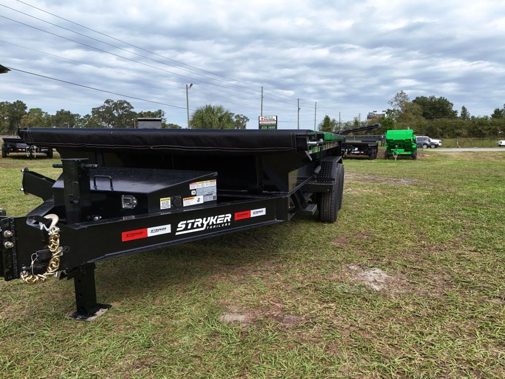 14' EDT Dump Trailer 20" Side Walls - 10 ga Floor - 521 Scissor Lift - 3 Way Gate 002108 - Dump Trailers - Stryker Dealership Group