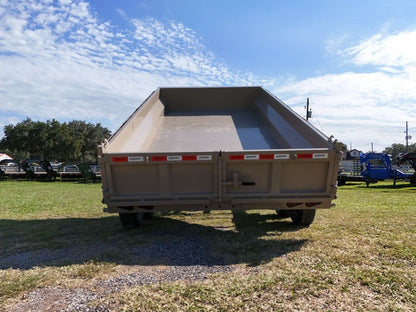 14' EDT Dump Trailer 20" Side Walls - 10 ga Floor - 521 Scissor Lift - 3 Way Gate 002109 - Dump Trailers - Stryker Dealership Group