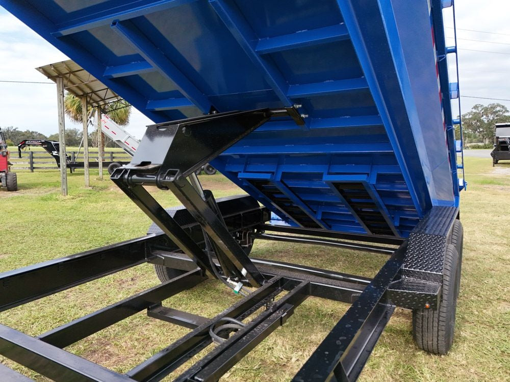 14' EDT Dump Trailer 20" Side Walls - 10 ga Floor - 521 Scissor Lift - 3 Way Gate 002110 - Dump Trailers - Stryker Dealership Group