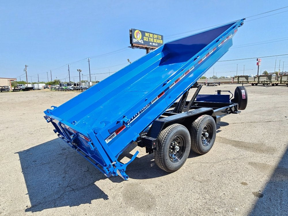 14' EDT Dump Trailer 20" Side Walls - 10 ga Floor - 521 Scissor Lift - 3 Way Gate - Dump Trailers - Stryker Dealership Group