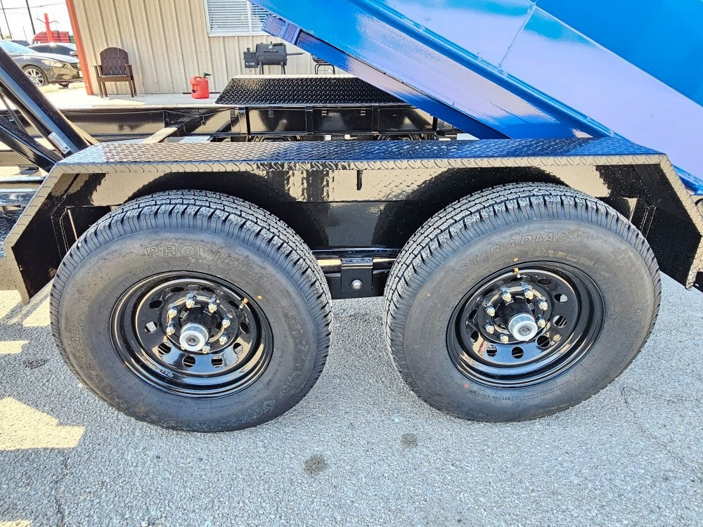 14' EDT Dump Trailer 20" Side Walls - 10 ga Floor - 521 Scissor Lift - 3 Way Gate - Dump Trailers - Stryker Dealership Group