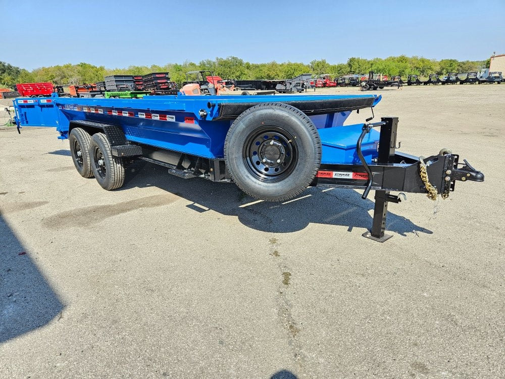 14' EDT Dump Trailer 20" Side Walls - 10 ga Floor - 521 Scissor Lift - 3 Way Gate - Dump Trailers - Stryker Dealership Group