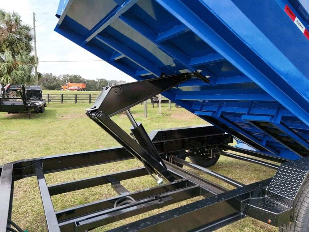 14' EDT Dump Trailer 20" Side Walls - 10 ga Floor - 521 Scissor Lift - 3 Way Gate - Dump Trailers - Stryker Dealership Group