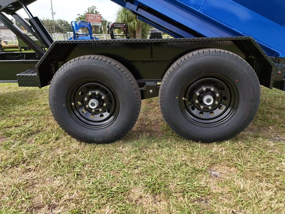 14' EDT Dump Trailer 20" Side Walls - 10 ga Floor - 521 Scissor Lift - 3 Way Gate - Dump Trailers - Stryker Dealership Group