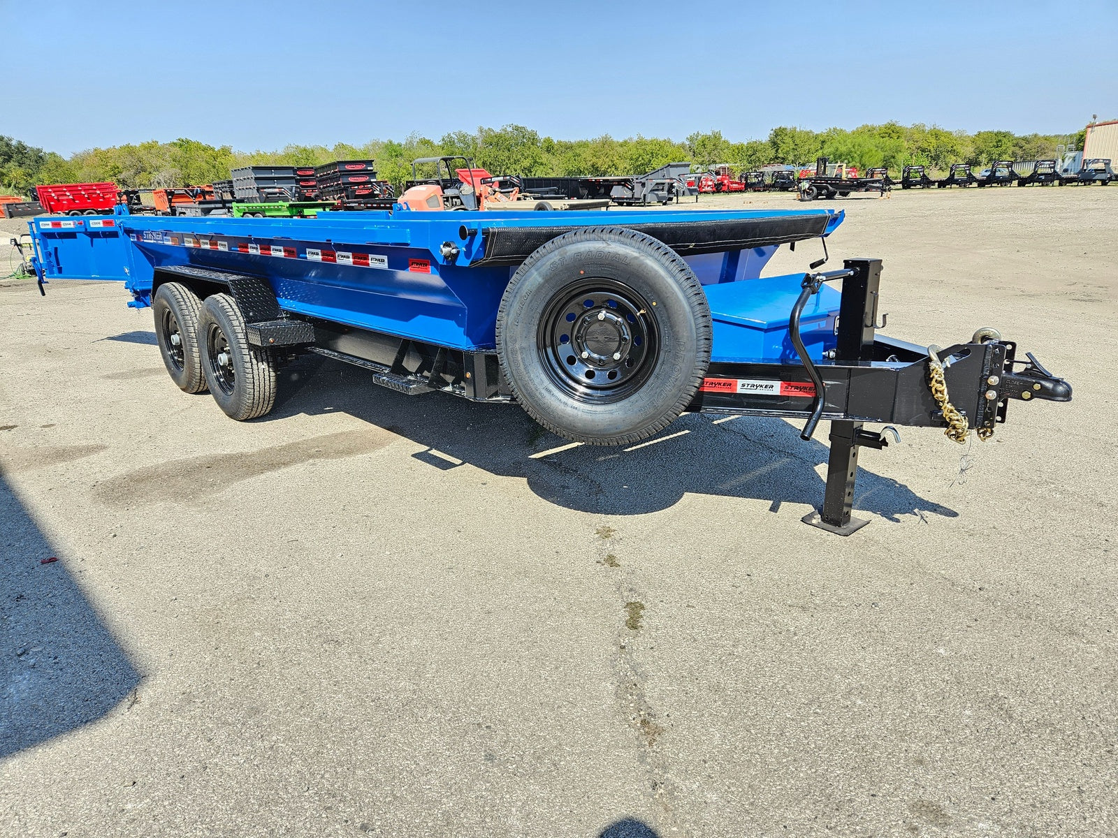 14' EDT Dumpt Trailer 20" Side Walls - 10 ga Floor - 521 Scissor Lift - 3 Way Gate INV-3081 - Dump Trailers - Stryker Dealership Group