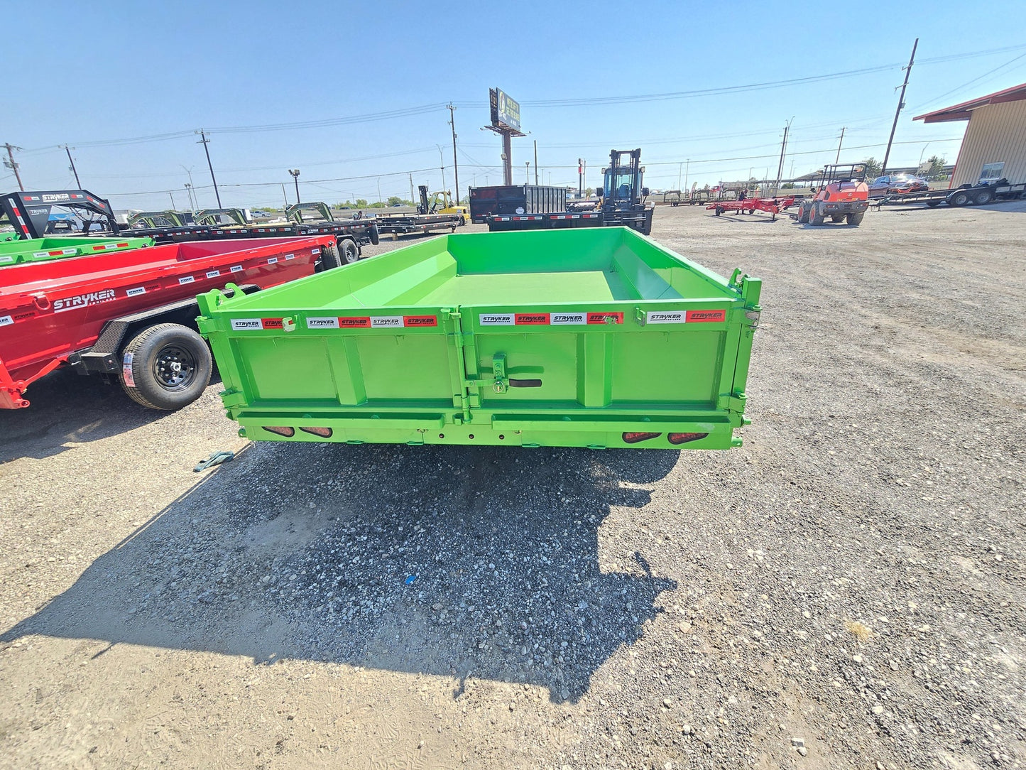 14' EDT Dumpt Trailer 20" Side Walls - 10 ga Floor - 521 Scissor Lift - 3 Way Gate INV-3082 - Dump Trailers - Stryker Dealership Group