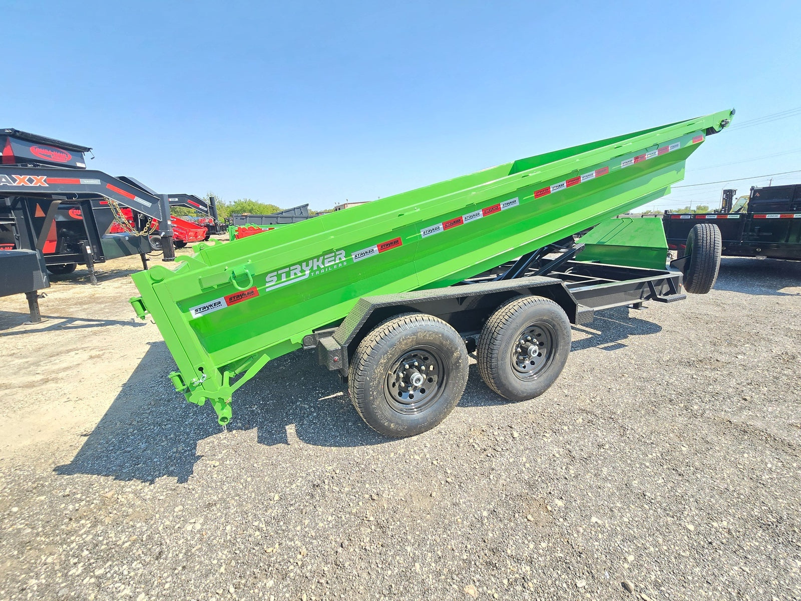 14' EDT Dumpt Trailer 20" Side Walls - 10 ga Floor - 521 Scissor Lift - 3 Way Gate INV-3082 - Dump Trailers - Stryker Dealership Group