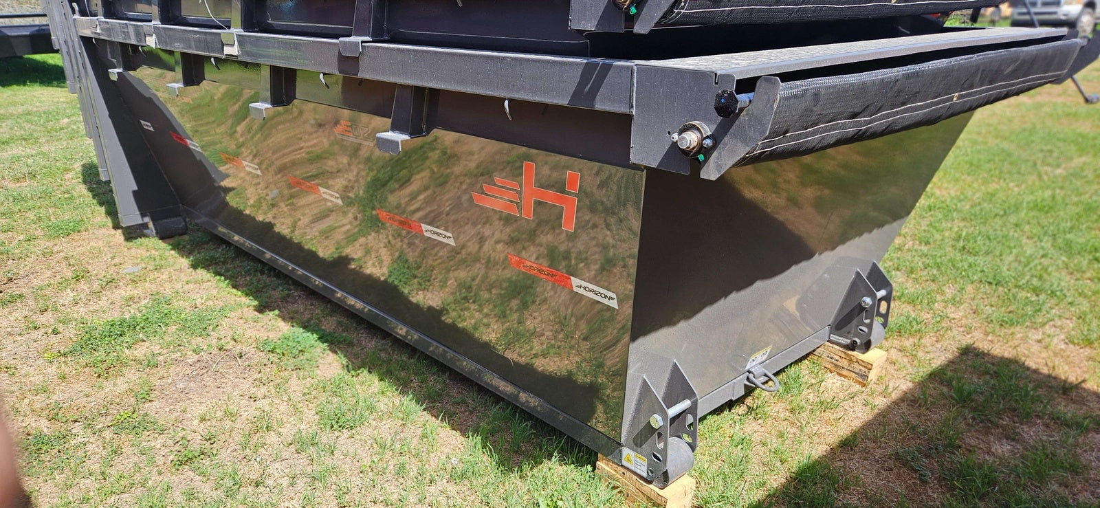 14' EDZ Roll Off Bin 4' Walls - Gray 004237 - Roll Off Bins - Stryker Dealership Group
