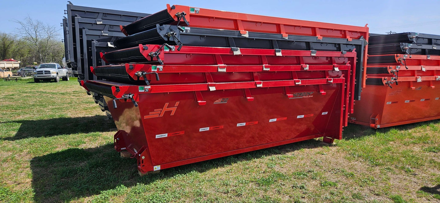 14' EDZ Roll Off Bin 4' Walls - Red 004252 - Roll Off Bins - Stryker Dealership Group