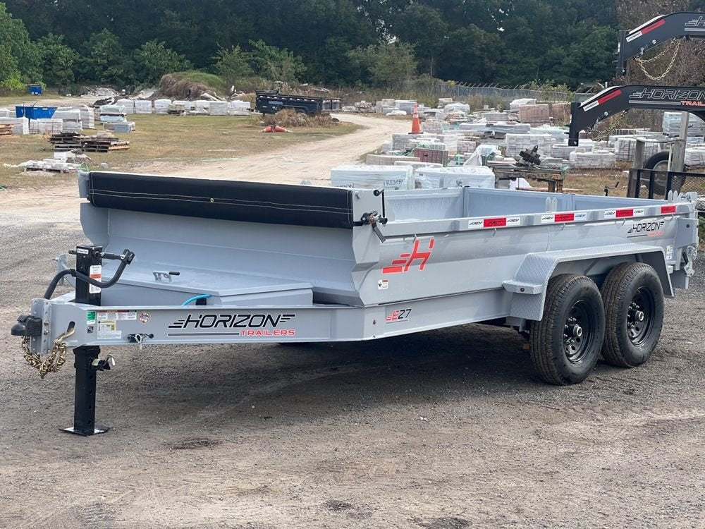 14' EZ7 Dump Trailer 19" Sides 7K Axles 14K GVWR 3-way Door Slide In Ramps - Dump Trailers - Stryker Dealership Group