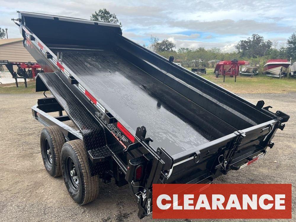 14' EZ7 Dump Trailer 19" Sides 7K Axles 14K GVWR 3-way Door Slide In Ramps - Dump Trailers - Stryker Dealership Group