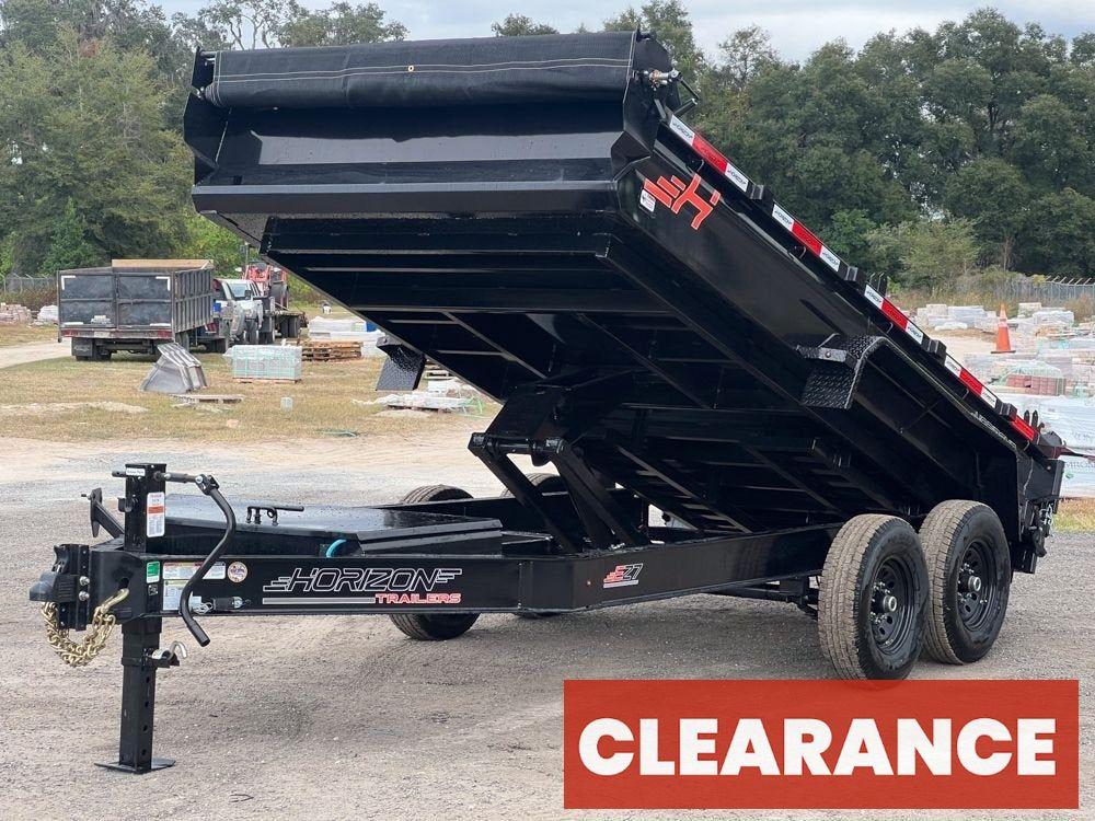 14' EZ7 Dump Trailer 19" Sides 7K Axles 14K GVWR 3-way Door Slide In Ramps - Dump Trailers - Stryker Dealership Group