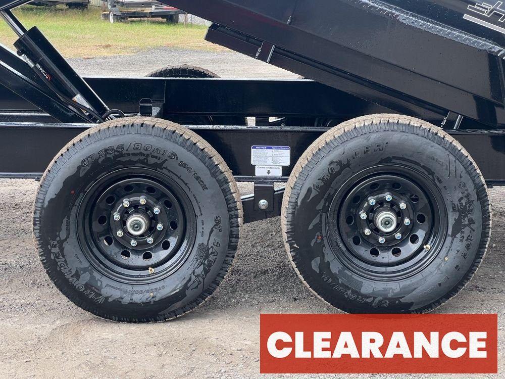 14' EZ7 Dump Trailer 19" Sides 7K Axles 14K GVWR 3-way Door Slide In Ramps - Dump Trailers - Stryker Dealership Group