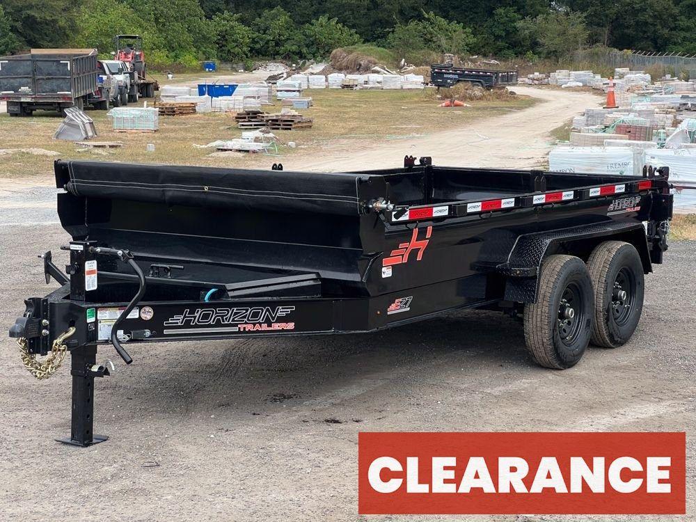 14' EZ7 Dump Trailer 19" Sides 7K Axles 14K GVWR 3-way Door Slide In Ramps - Dump Trailers - Stryker Dealership Group