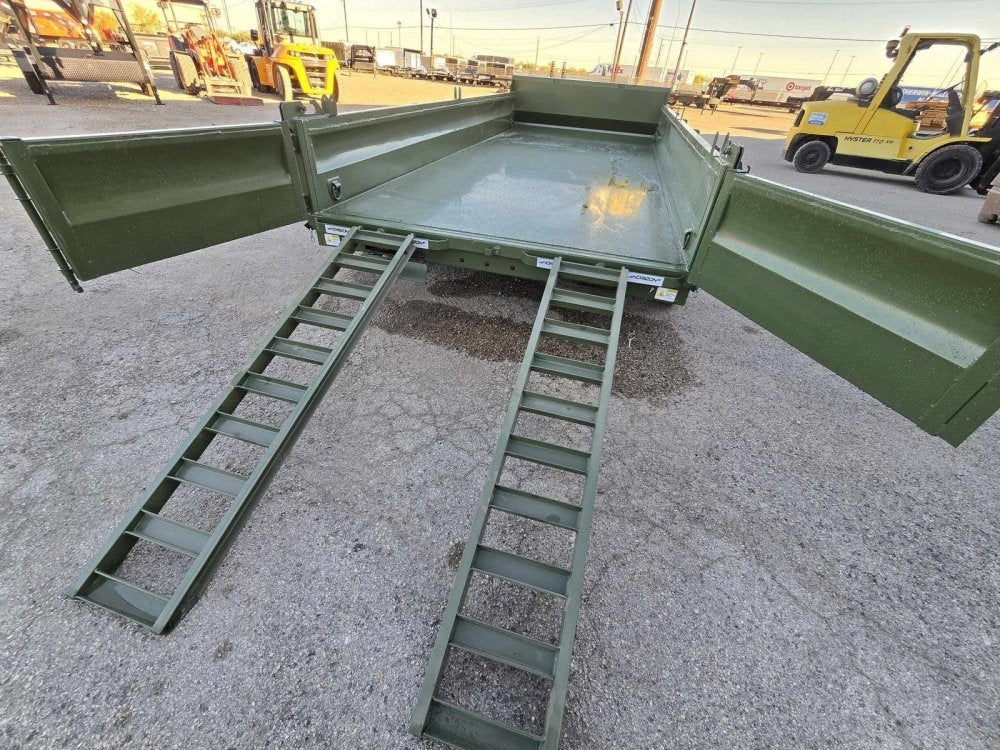 14' EZ7 Dump Trailer 19" Sides 7K Axles 14K GVWR 3-way Door Slide In Ramps - Dump Trailers - Stryker Dealership Group