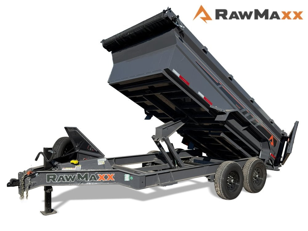 14' GDX Knight Dump 32" Sides - 7K Axles - 516 Scissor - Bumper Pull Dump - Dump Trailers - Stryker Dealership Group