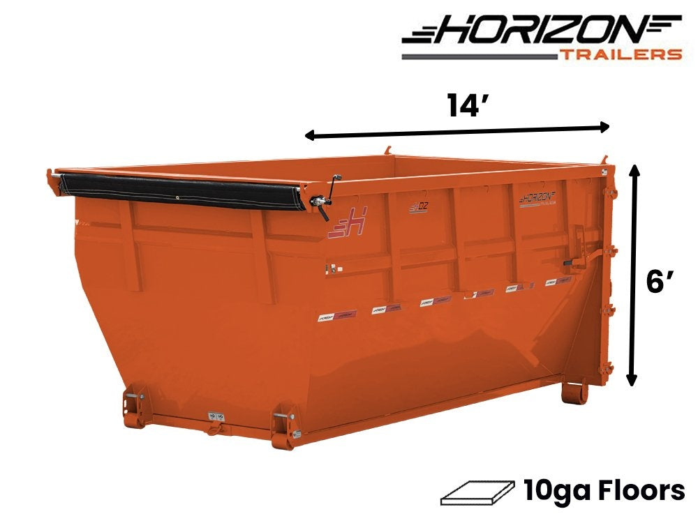 14' HDZ Roll Off Bin 6' Wall + Tarp - Roll Off Bin/RO 14x6 Bin - Stryker Dealership Group