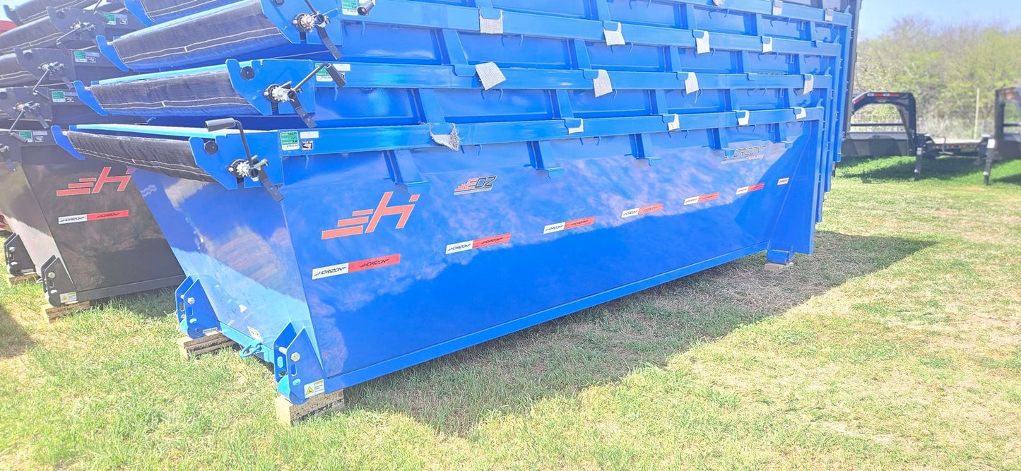 14' Horizon EDZ Roll Off Bin 4' Walls - Blue 2166 - Roll Off Bins - Stryker Dealership Group