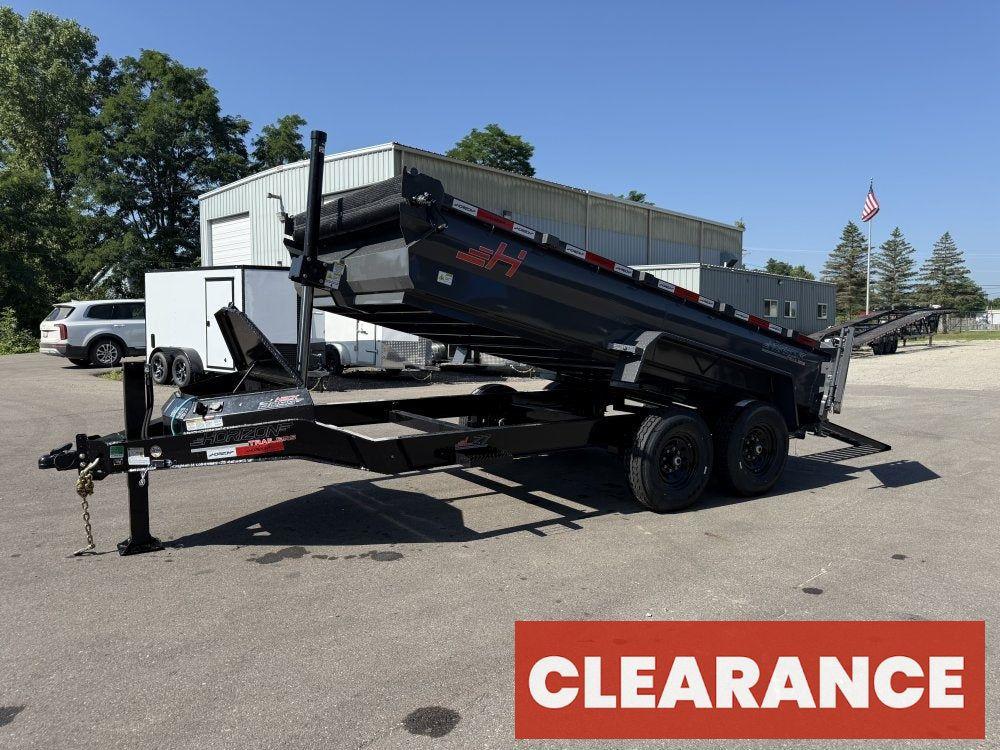 14' Horizon LZ7 Dump Trailer 24" Walls - 7k Axles - Telescopic Lift - 14K GWVR - Bumper Pull Dump - Dump Trailers - Stryker Dealership Group
