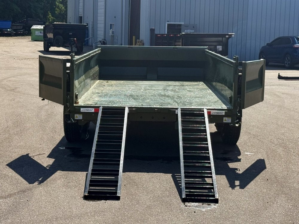 14' Horizon LZ7 Dump Trailer 24" Walls - 7k Axles - Telescopic Lift - 14K GWVR - Bumper Pull Dump - Dump Trailers - Stryker Dealership Group