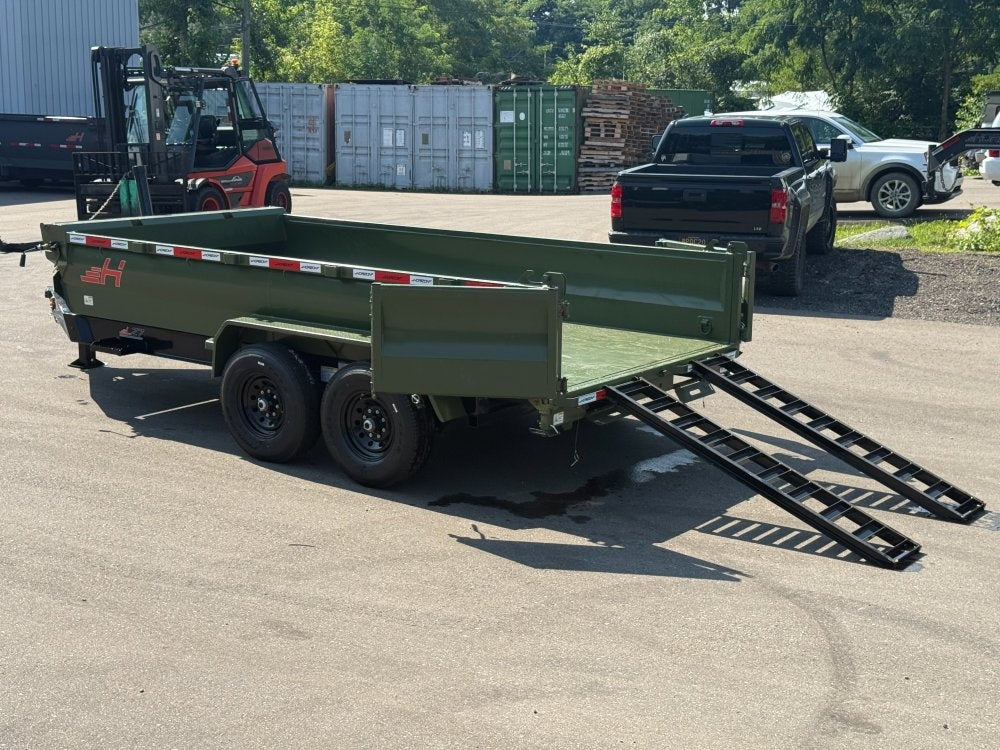 14' Horizon LZ7 Dump Trailer 24" Walls - 7k Axles - Telescopic Lift - 14K GWVR - Bumper Pull Dump - Dump Trailers - Stryker Dealership Group