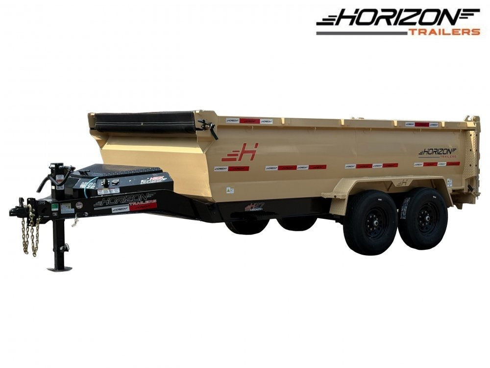 14' HZ7 Dump 36" Sides - 7K Axles - 620 Scissor - Bumper Pull Dump/Dump Trailers - Stryker Dealership Group