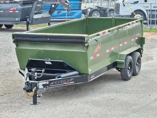 14' HZ7 Dump 36" Sides - 8K Axles - 620 Scissor - 14 ply Tires - 2 Speed Jack - Dump Trailers - Stryker Dealership Group