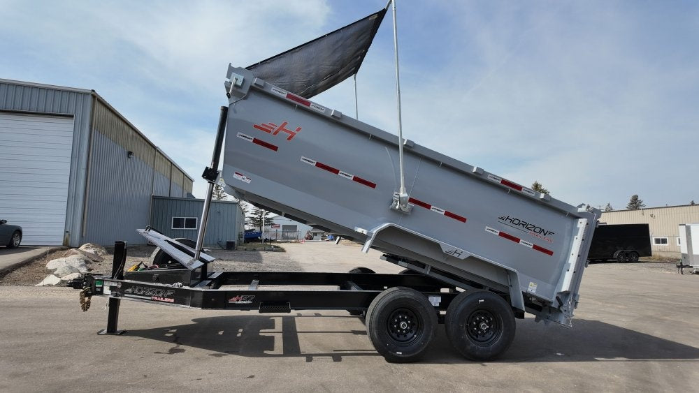 14' HZ7 Dump 48" Sides - 7K Axles - Telescopic Lift - Dump Trailers - Stryker Dealership Group