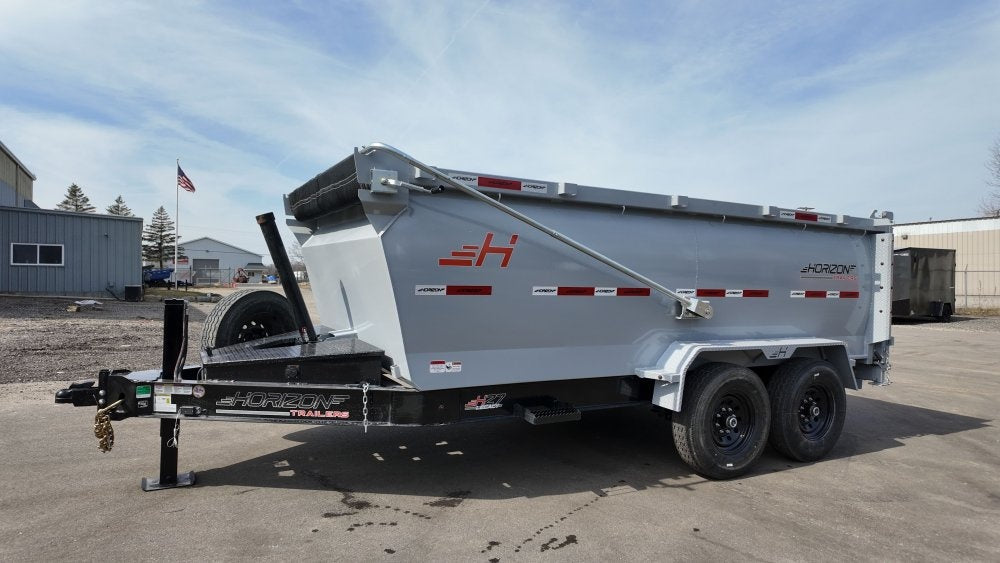 14' HZ7 Dump 48" Sides - 7K Axles - Telescopic Lift - Dump Trailers - Stryker Dealership Group