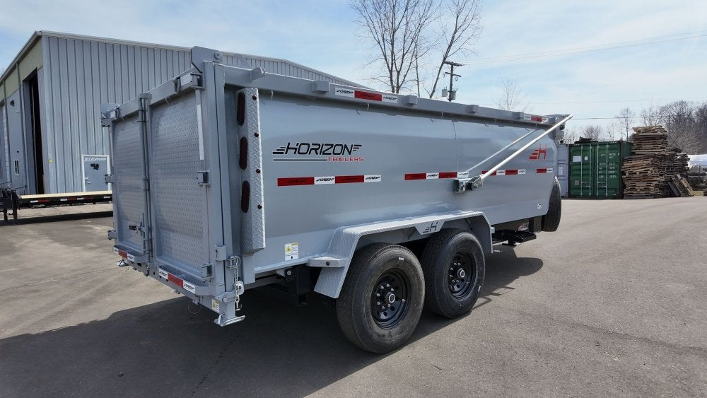 14' HZ7 Dump 48" Sides - 7K Axles - Telescopic Lift - Dump Trailers - Stryker Dealership Group