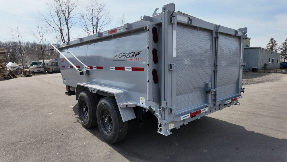 14' HZ7 Dump 48" Sides - 7K Axles - Telescopic Lift - Dump Trailers - Stryker Dealership Group