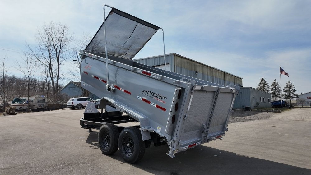 14' HZ7 Dump 48" Sides - 7K Axles - Telescopic Lift - Dump Trailers - Stryker Dealership Group