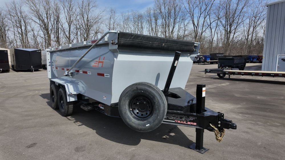 14' HZ7 Dump 48" Sides - 7K Axles - Telescopic Lift - Dump Trailers - Stryker Dealership Group