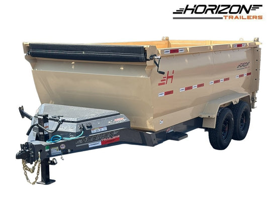 14' HZ7 Dump 48" Sides - 8K Axles - 620 Scissor - 14 ply Tires - 2 Speed Jack - DT3 Professional - Stryker Dealership Group