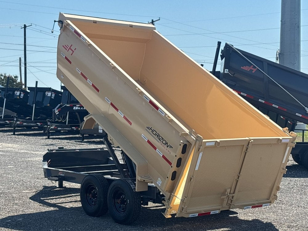 14' HZ7 Dump 48" Sides - 8K Axles - 620 Scissor - 14 ply Tires - 2 Speed Jack - DT3 Professional - Stryker Dealership Group