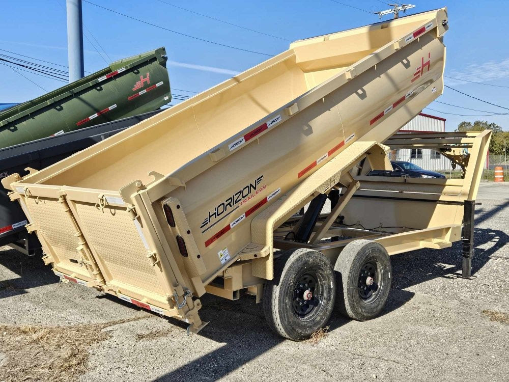 14' HZ7 GN Dump 36" Sides - 8K Axles - 620 Scissor - 14 ply Tires - 2 Speed Jack - Dump Trailers - Stryker Dealership Group